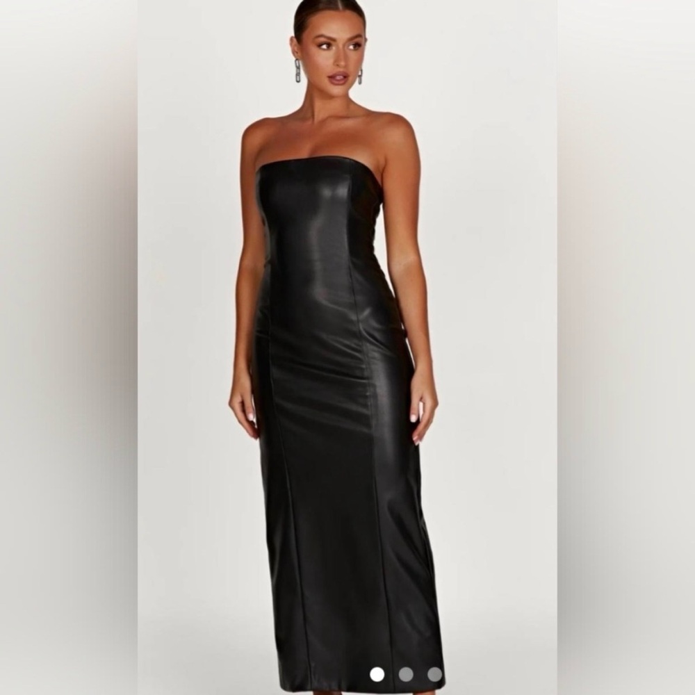 Meshki Black Strapless Maxi Dress